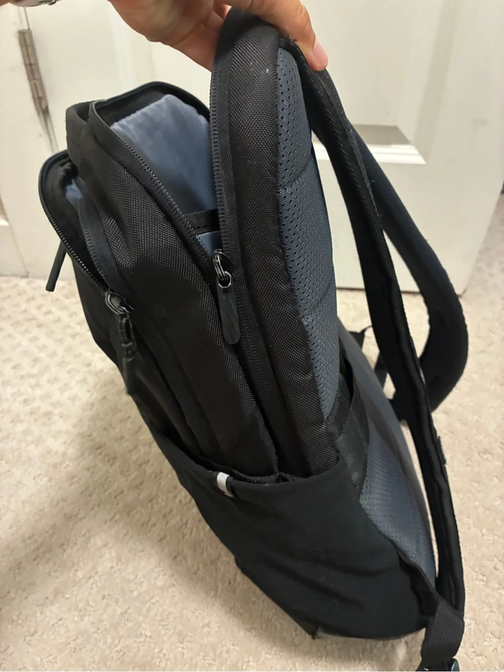 Minimalist Black Men's Backpack - Durable Everyday Bag